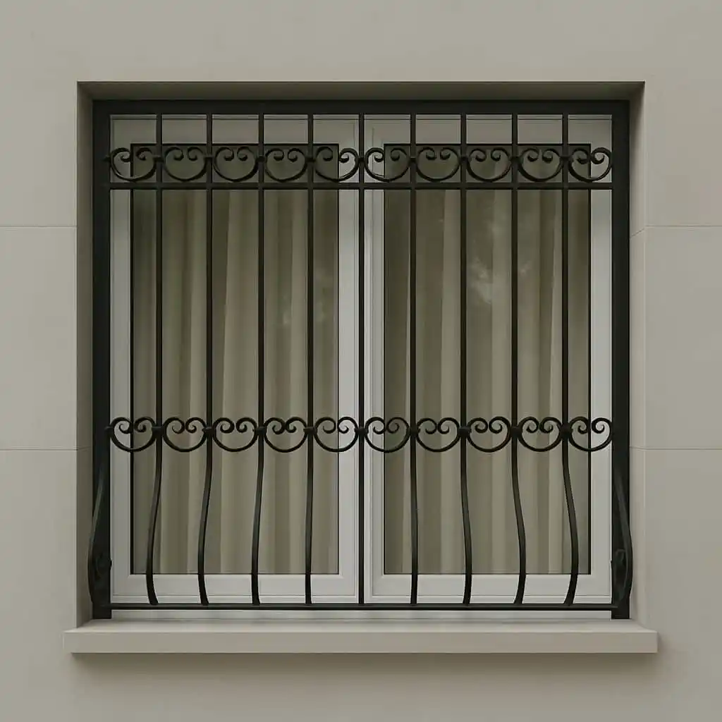 عکس حفاظ پنجره مدل موج نصب شده روی طبقه همکف