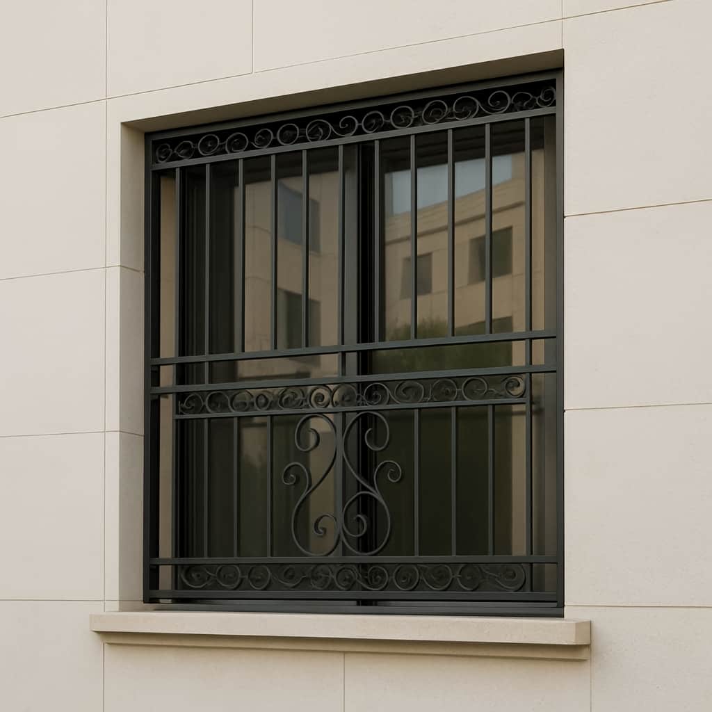 تصویر ترکیب رنگ طلایی و مشکی حفاظ کلاسیک سلطنتی