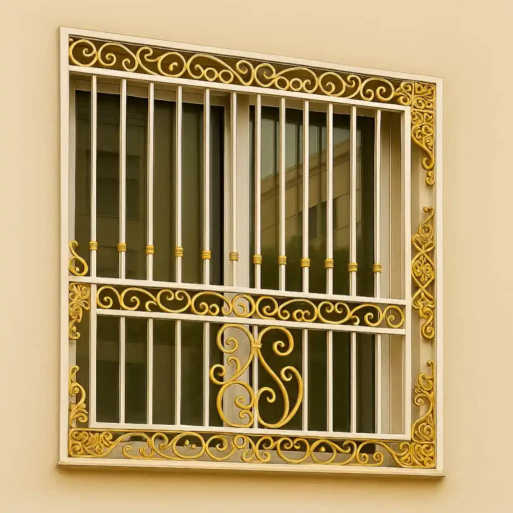 عکس جزئیات مارپیچ فرفورژه دست ساز مدل سلطنتی