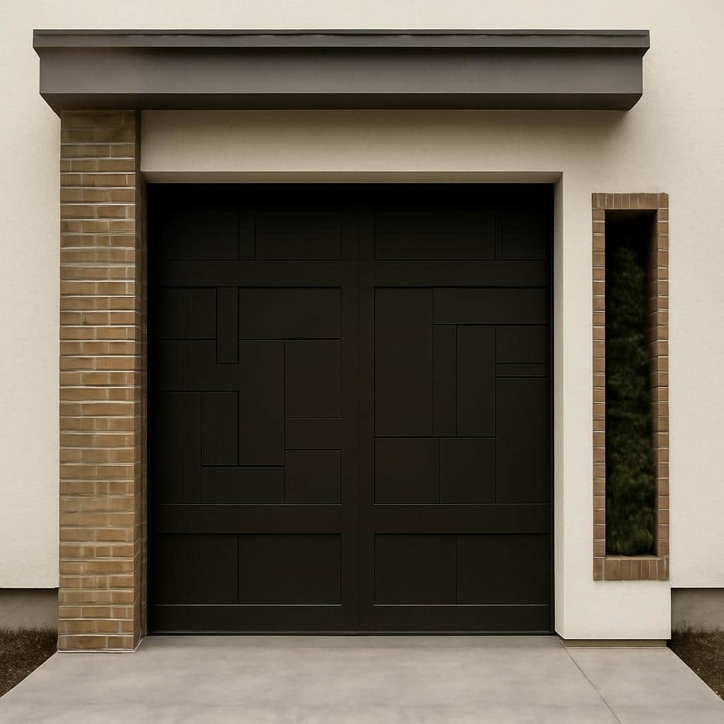 عکس اجرای درب دیلایت مستطیلی روی ورودی ویلایی