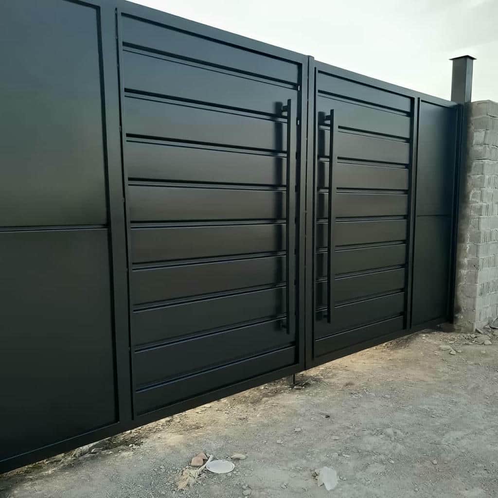 بهترین مدل درب پارکینگ با رنگ کوره&zwnj;ای