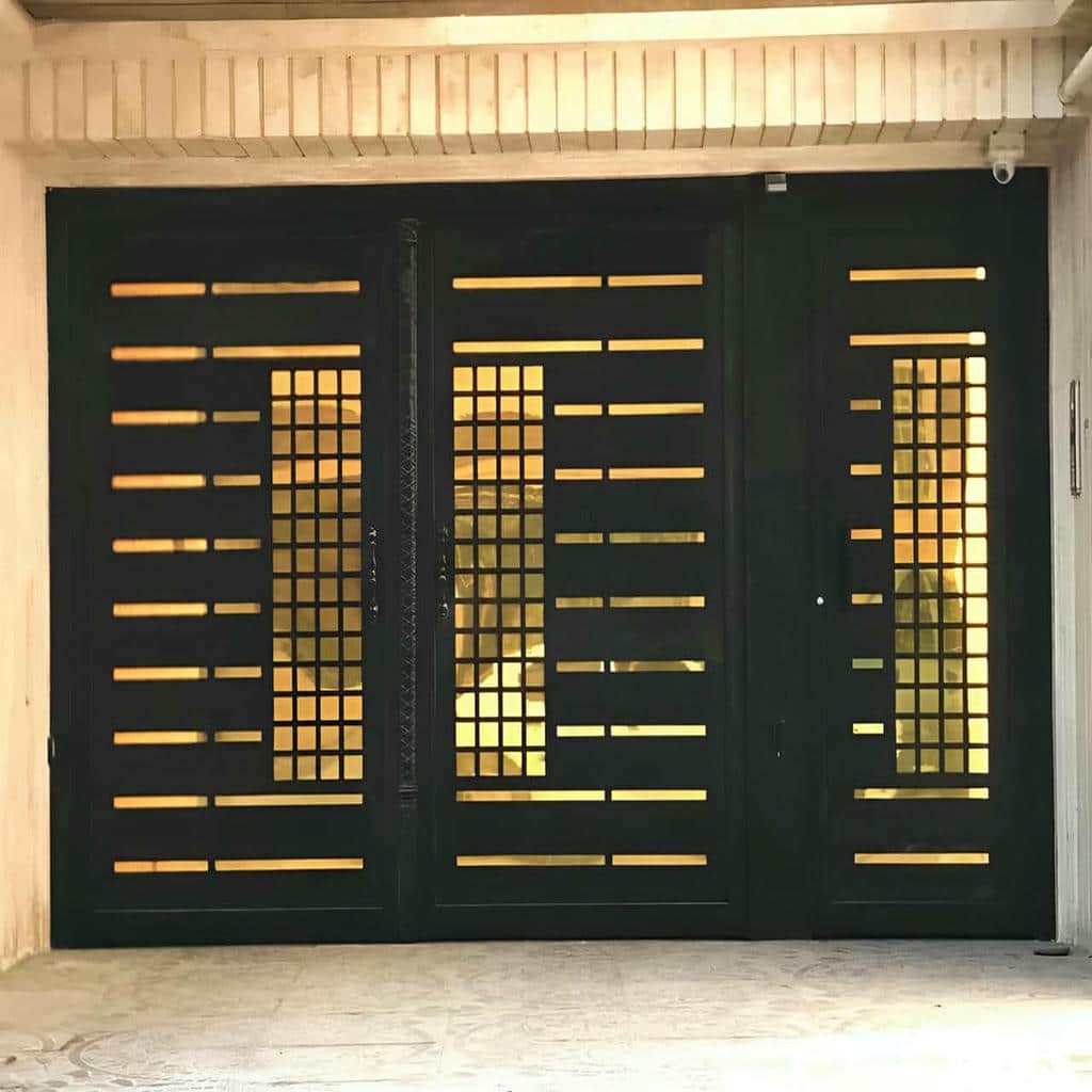 نصب درب حیاط پروفیل سنگین در قم