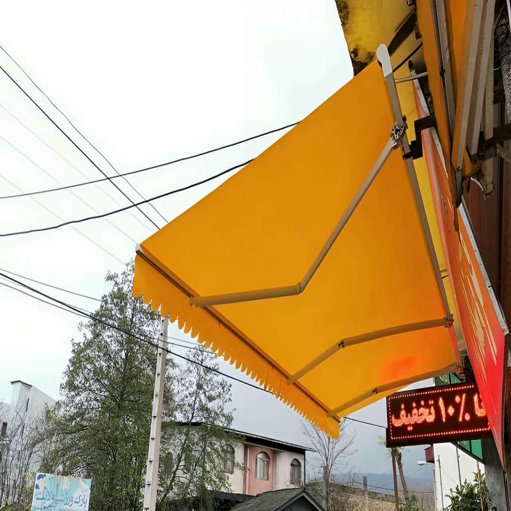 نصب سایبان برقی فروشگاهی در گنبدکاووس