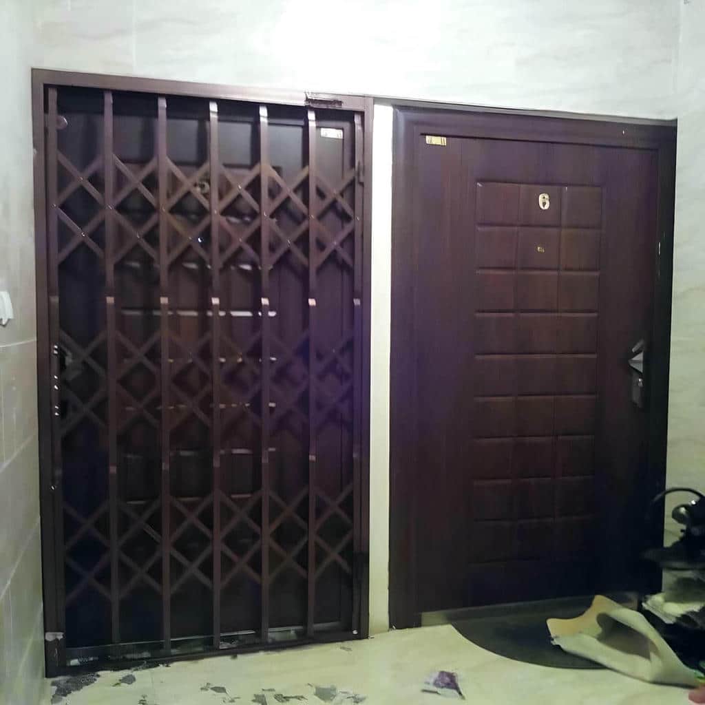 نصب درب آکاردئونی ریل تاشو در فشم