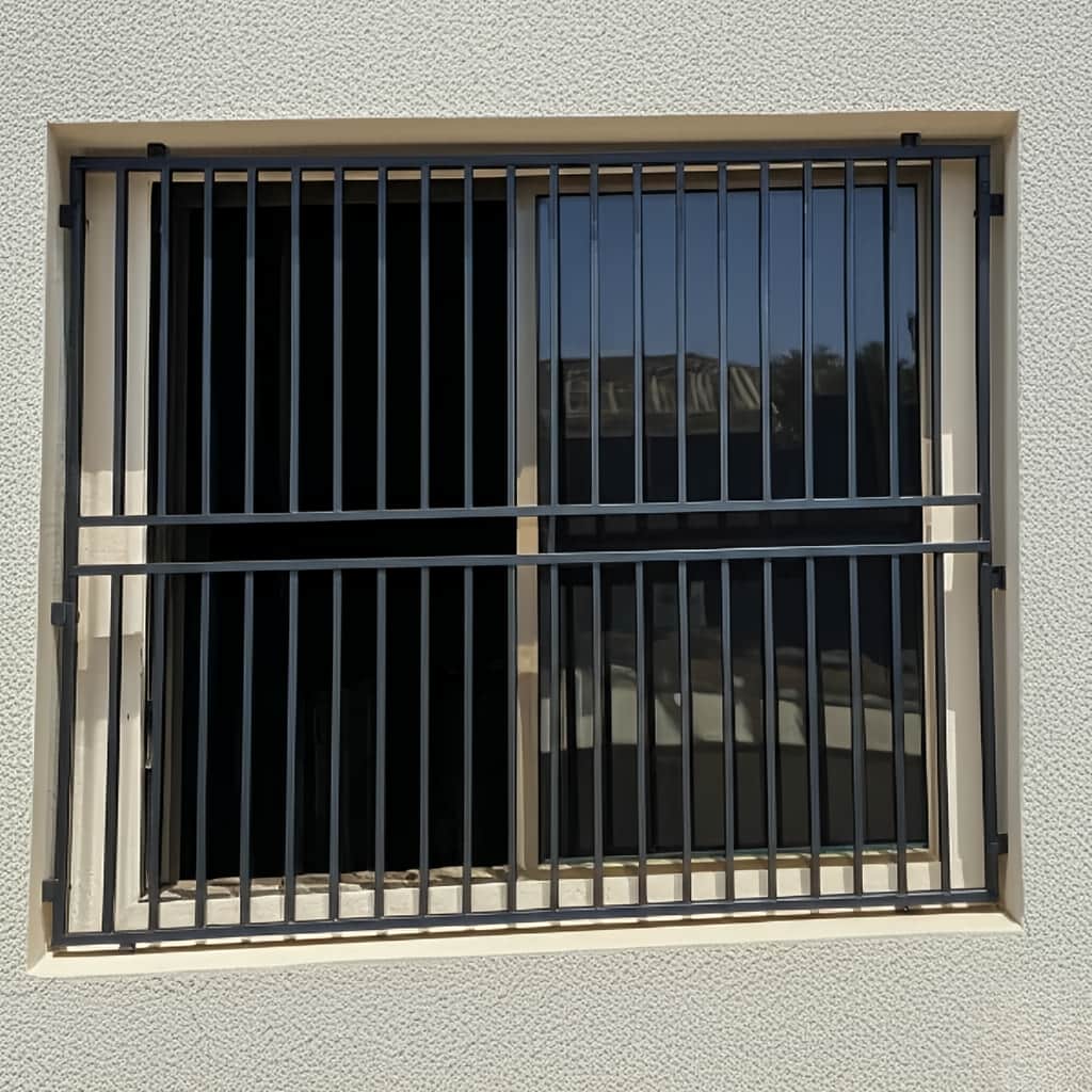حفاظ پنجره فلزی با نصب دقیق روی دیوار