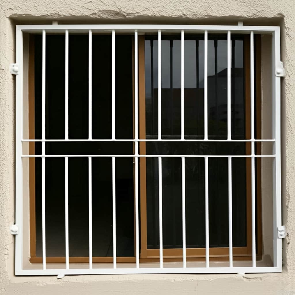 اجرای حفاظ پنجره ساده خطی با رنگ ضدزنگ