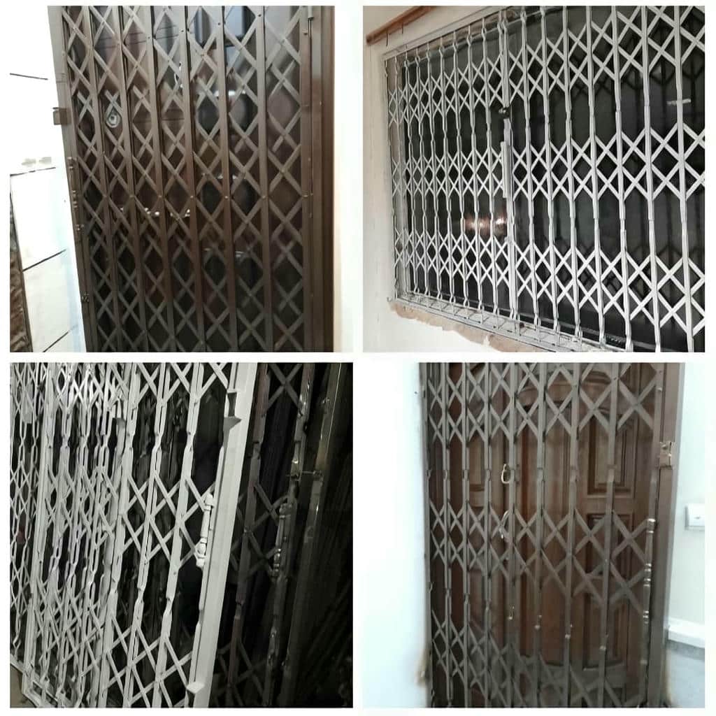 خرید درب ریلی آکاردئونی کم جا برای ورودی واحد