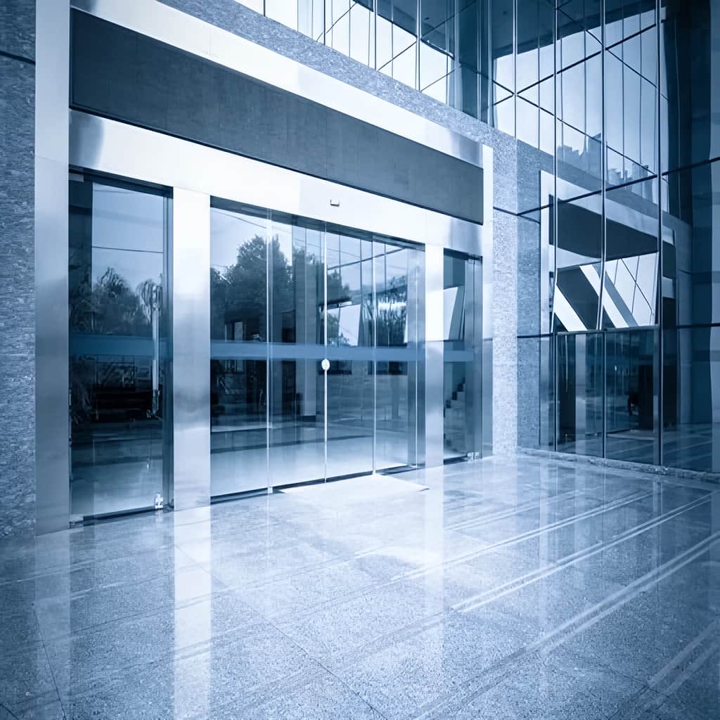 قیمت درب اتوماتیک شیشه ای بانک کنترل ورود بر اساس تجهیزات