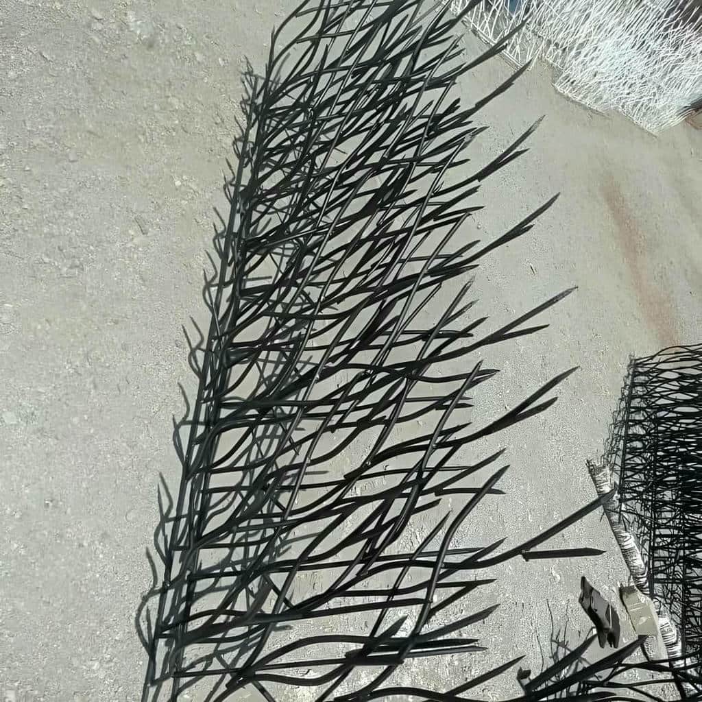 حفاظ روی دیوار باغ محوطه با شاخه‌های مقاوم