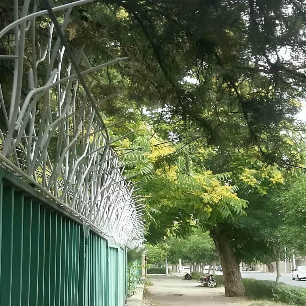 حفاظ شاخ گوزنی میلگرد خمکاری با شاخه‌های منظم