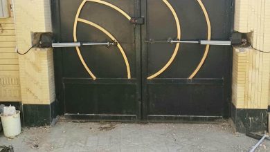 جک درب حیاط سنگین دو لنگه با موتور پرقدرت