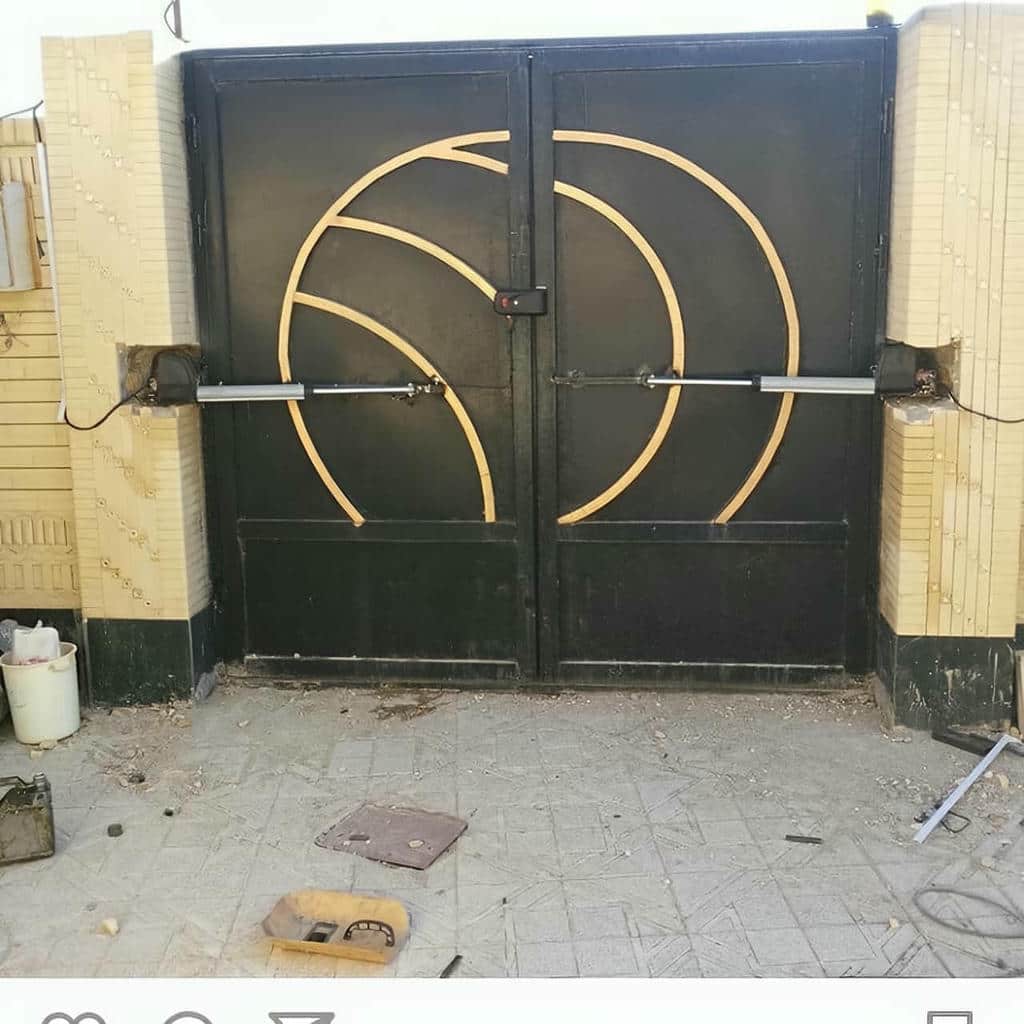 جک درب حیاط سنگین دو لنگه با موتور پرقدرت