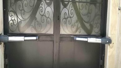 جک درب لولایی دو لنگه با بازوی فلزی مقاوم