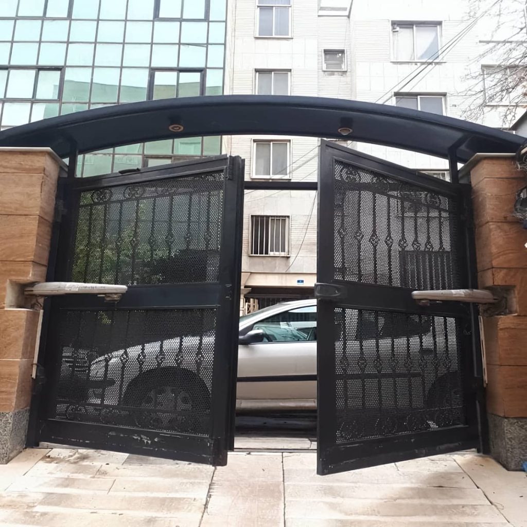 جک بازویی درب پارکینگ دو لنگه با مدار فرمان دقیق