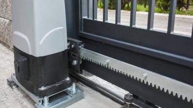 درب برقی ریلی پارکینگ با ریل فلزی مقاوم