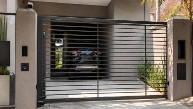 درب اتوماتیک ریلی حیاط با ریل فلزی مقاوم