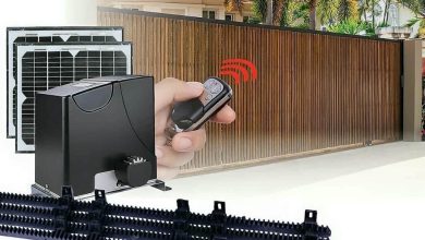 درب برقی دو لنگه ویلایی با بدنه فلزی مقاوم