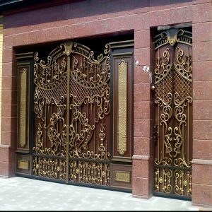 درب حیاط ریلی ماشین رو با ریل کف و حرکت جانبی روان