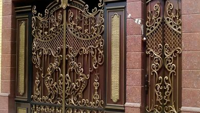 درب حیاط ریلی ماشین رو با ریل کف و حرکت جانبی روان