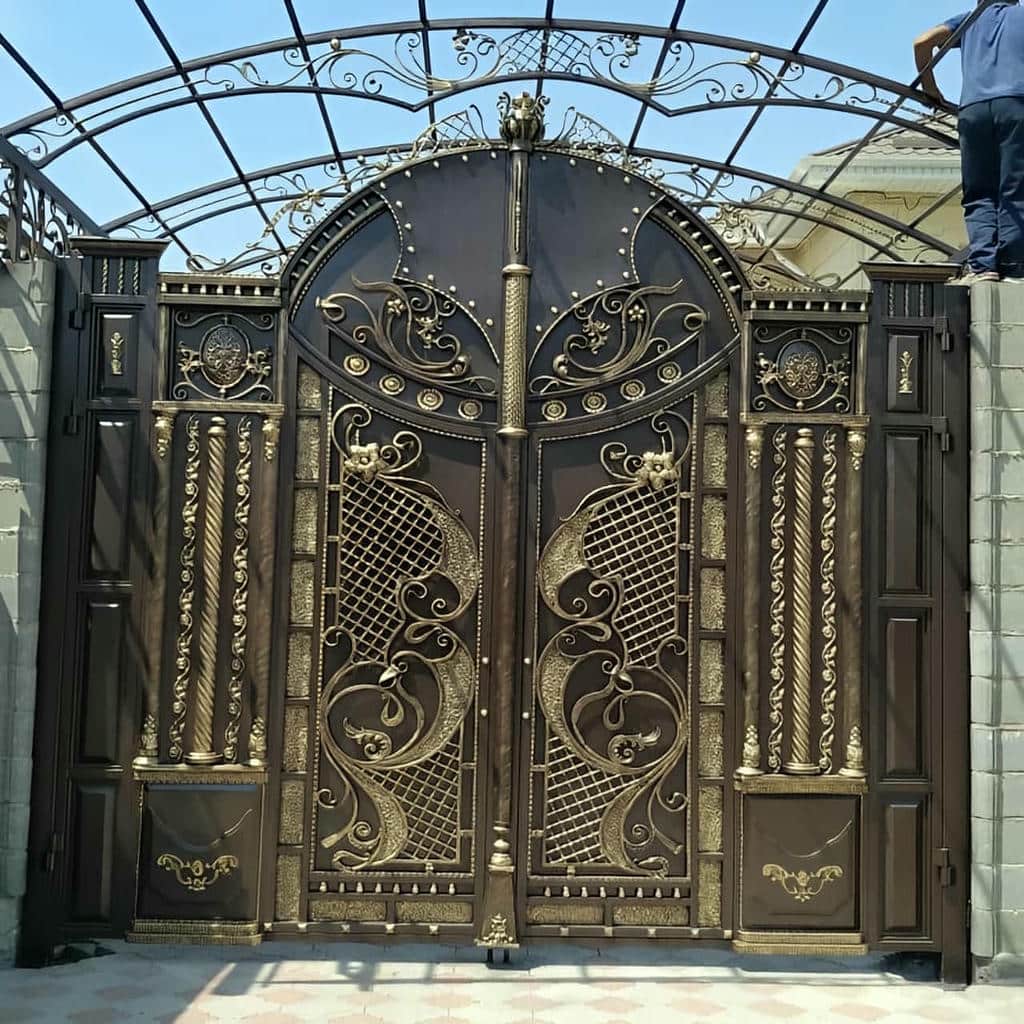 درب حیاط CNC پنل مشبک با پوشش ضدزنگ برای دوام بالا
