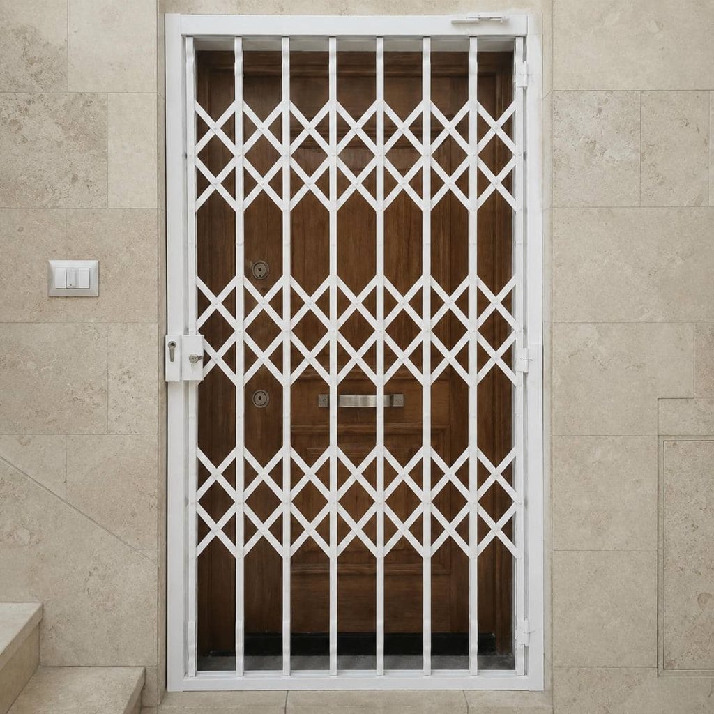 خرید حفاظ آکاردئونی درب واحد مسکونی با طرح هماهنگ