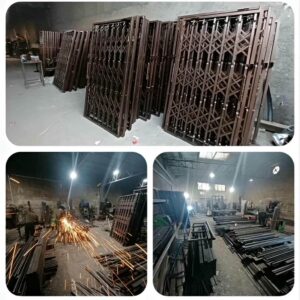 حفاظ ضربدری آکاردئونی با ریل مقاوم فلزی