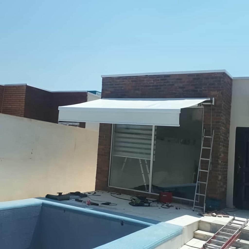 چادر برقی مناسب نمای ساختمان مدرن