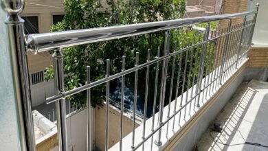 نرده تراس فلزی سفارشی برای دهانه بزرگ