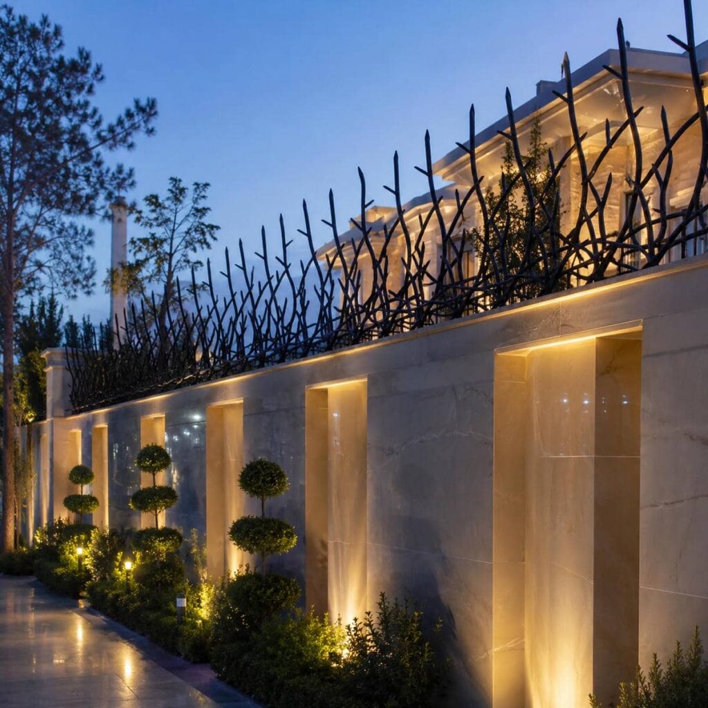 حفاظ دیوار در نمونه اجرای مسکونی با ظاهر منظم