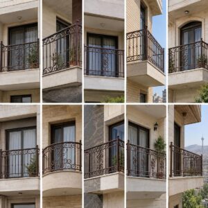 نرده بالکن فلزی با جوشکاری تمیز