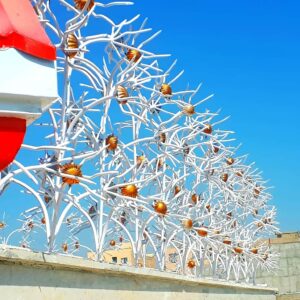 حفاظ گل آفتابگردان با فرم فلزی دکوراتیو