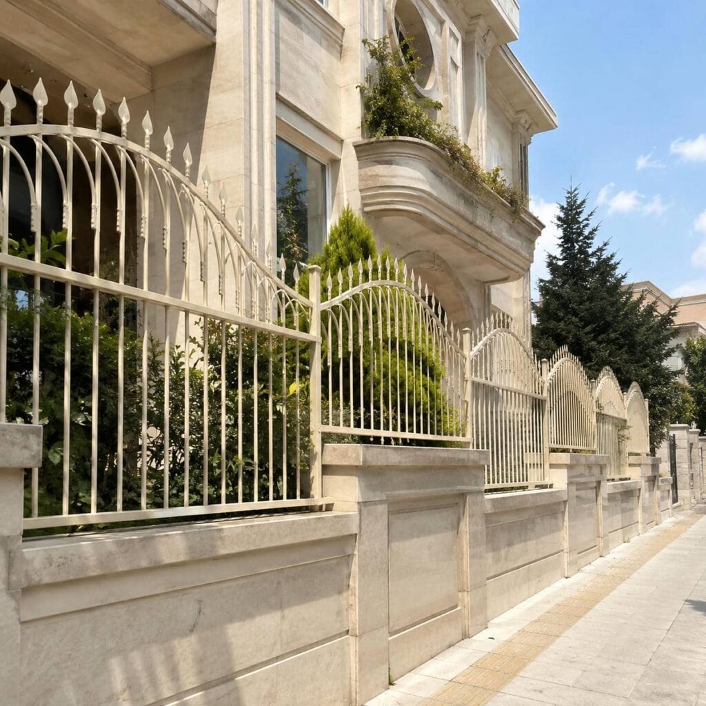 حفاظ دیوار سرنیزه ای هماهنگ نمای کلاسیک اهواز