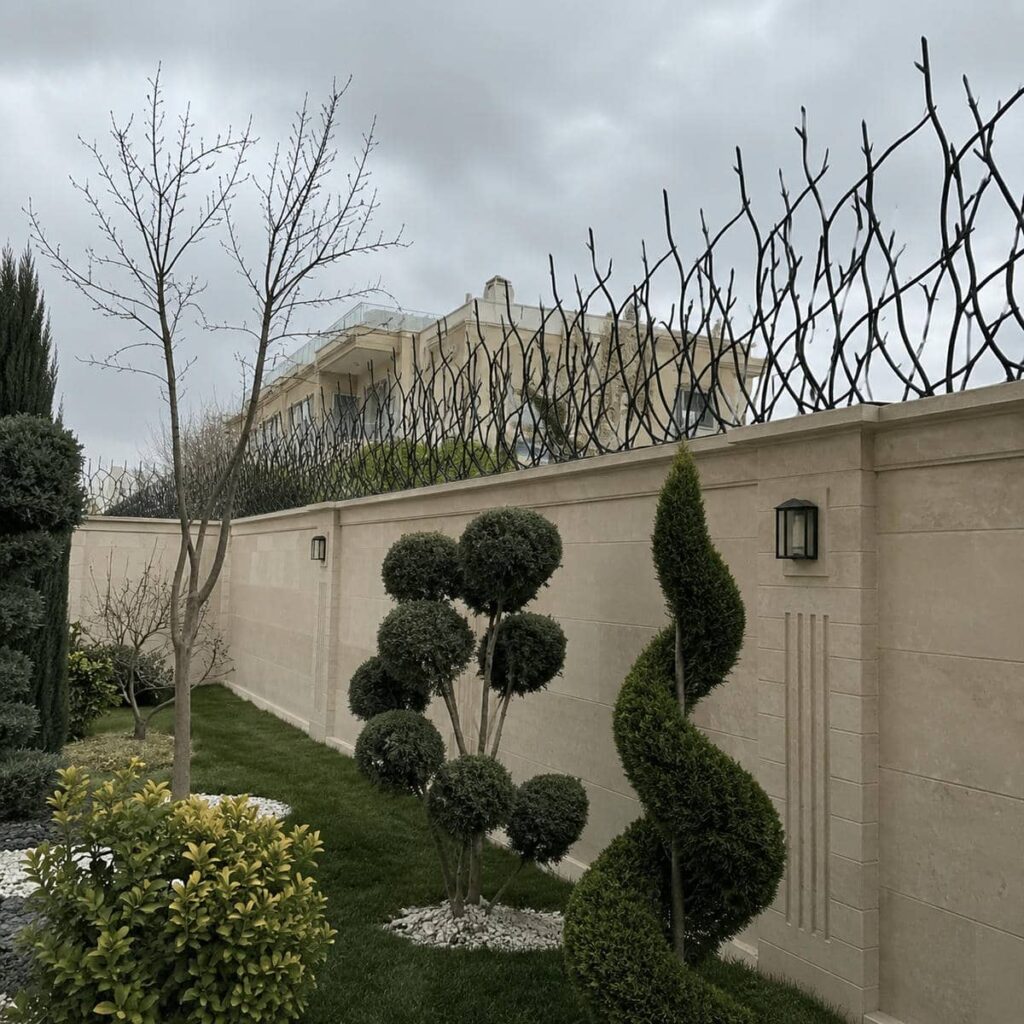 حفاظ دیوار مشکی با پوشش کوره ای مات
