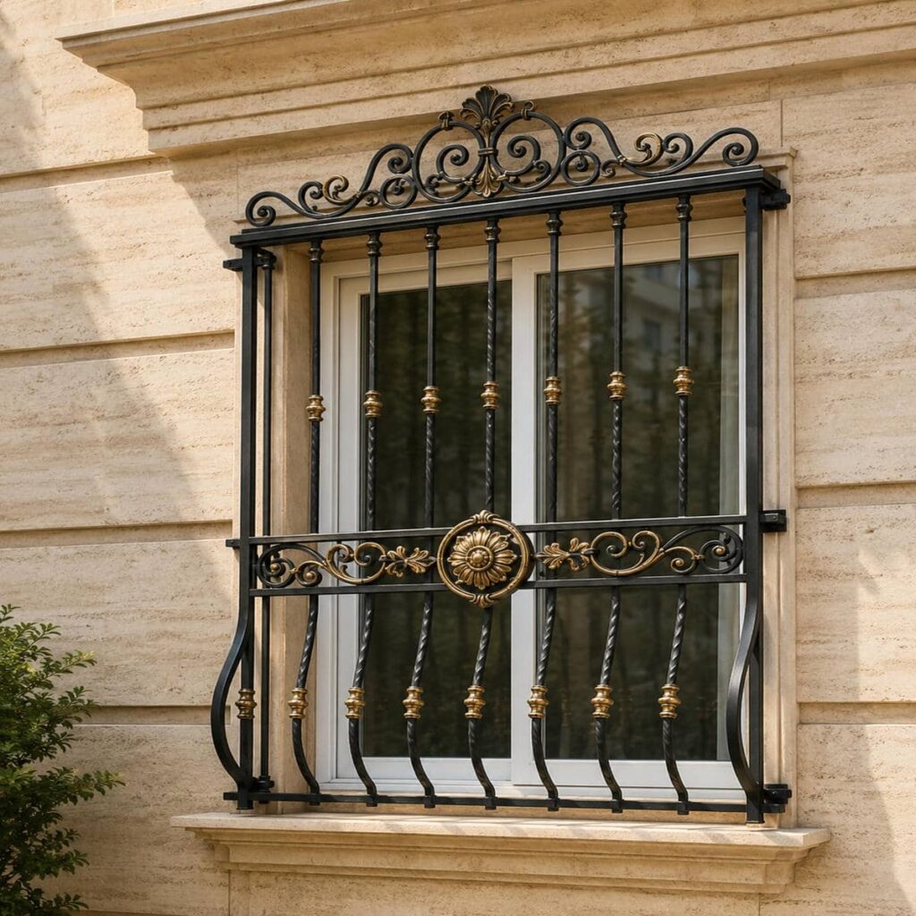 حفاظ پنجره سفید ساده ساختمان مسکونی بیرجند