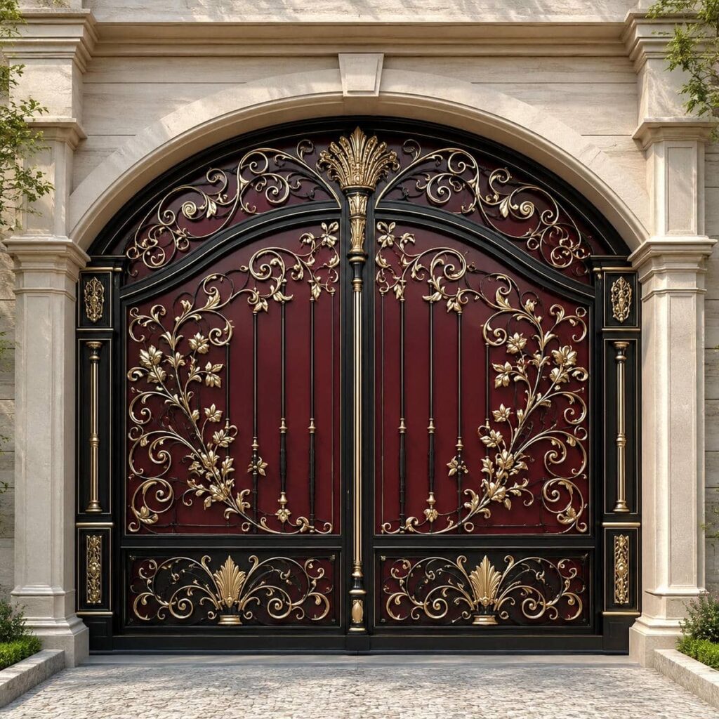 درب حیاط سفارشی با پوشش مات استان ایلام