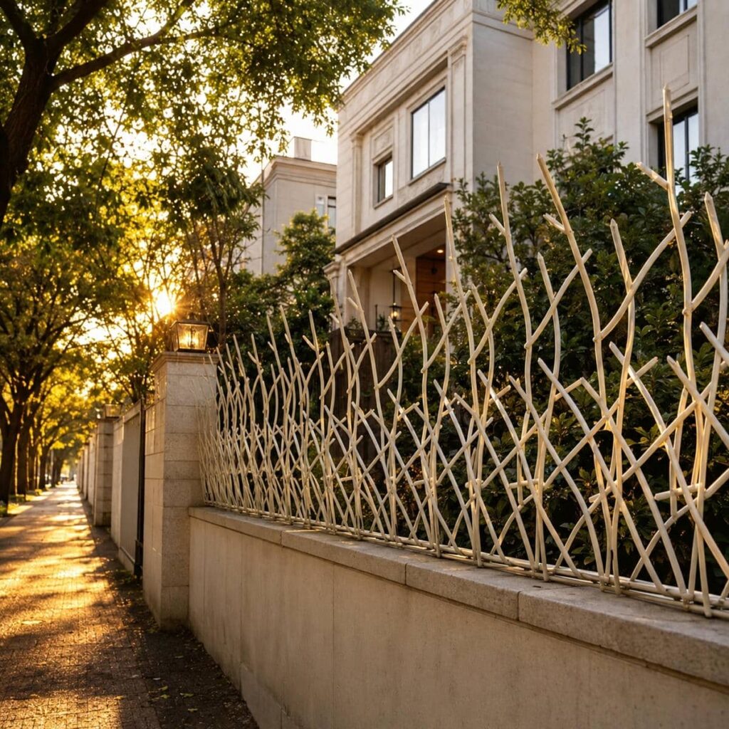 نرده روی دیوار سنگی در استان کردستان