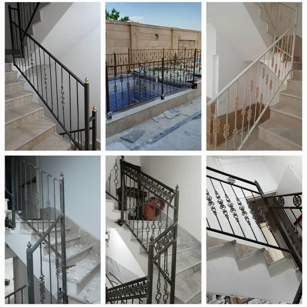 هندریل فلزی مدرن در اراک برای راهرو