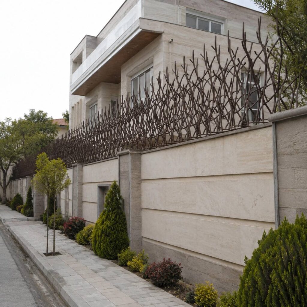 گارد فلزی روی دیوار ویلایی در سنندج
