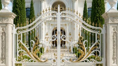 درب حیاط مینیمال طوسی در استان چهارمحال و بختیاری
